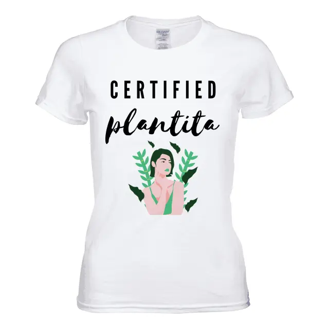 Certified Plantita T-shirt // Women's Shirt // White // Light Blue // Light Pink