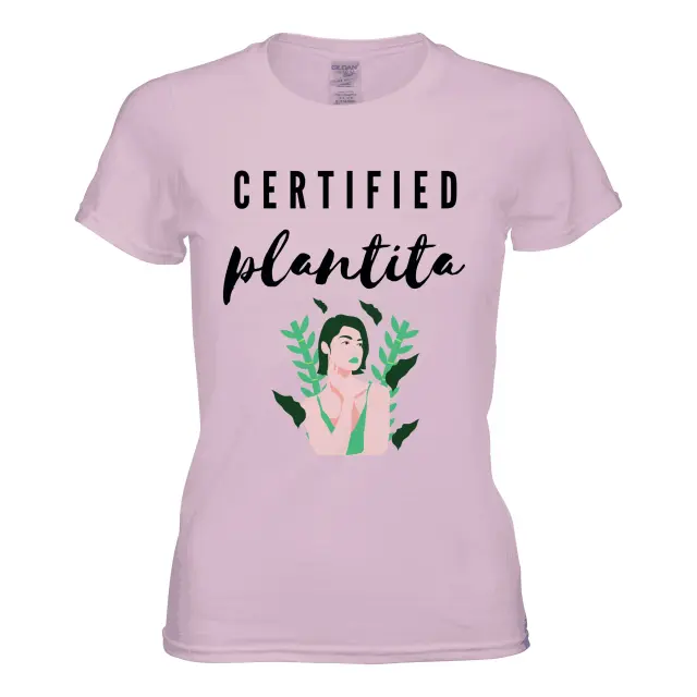 Certified Plantita T-shirt // Women's Shirt // White // Light Blue // Light Pink