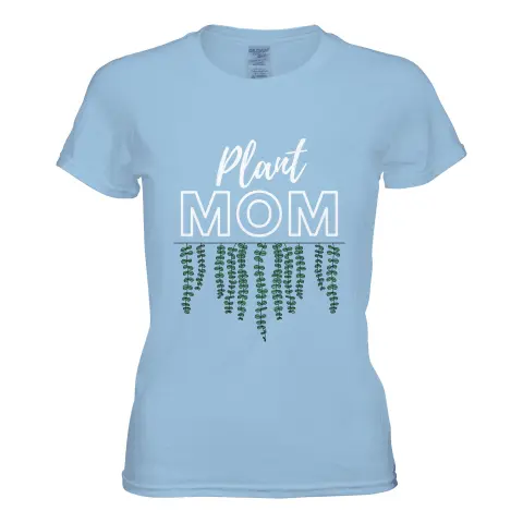 Plant Mom // Blue Pink Grey // Mom's Tshirt