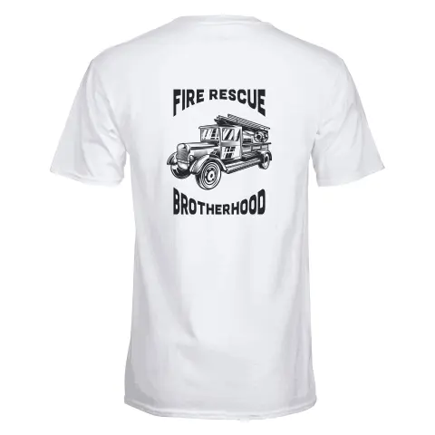 Vintage Fireman T-Shirt - Fire Rescue Gray