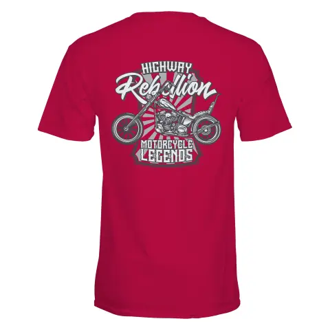 Vintage Motorcycle T-Shirt Rd- Highway Rebellion 