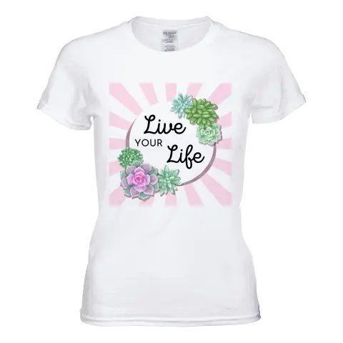 Live your life Shirt // White