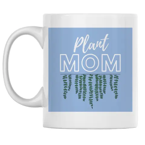 Plant Mom Blue Mug